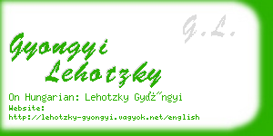 gyongyi lehotzky business card